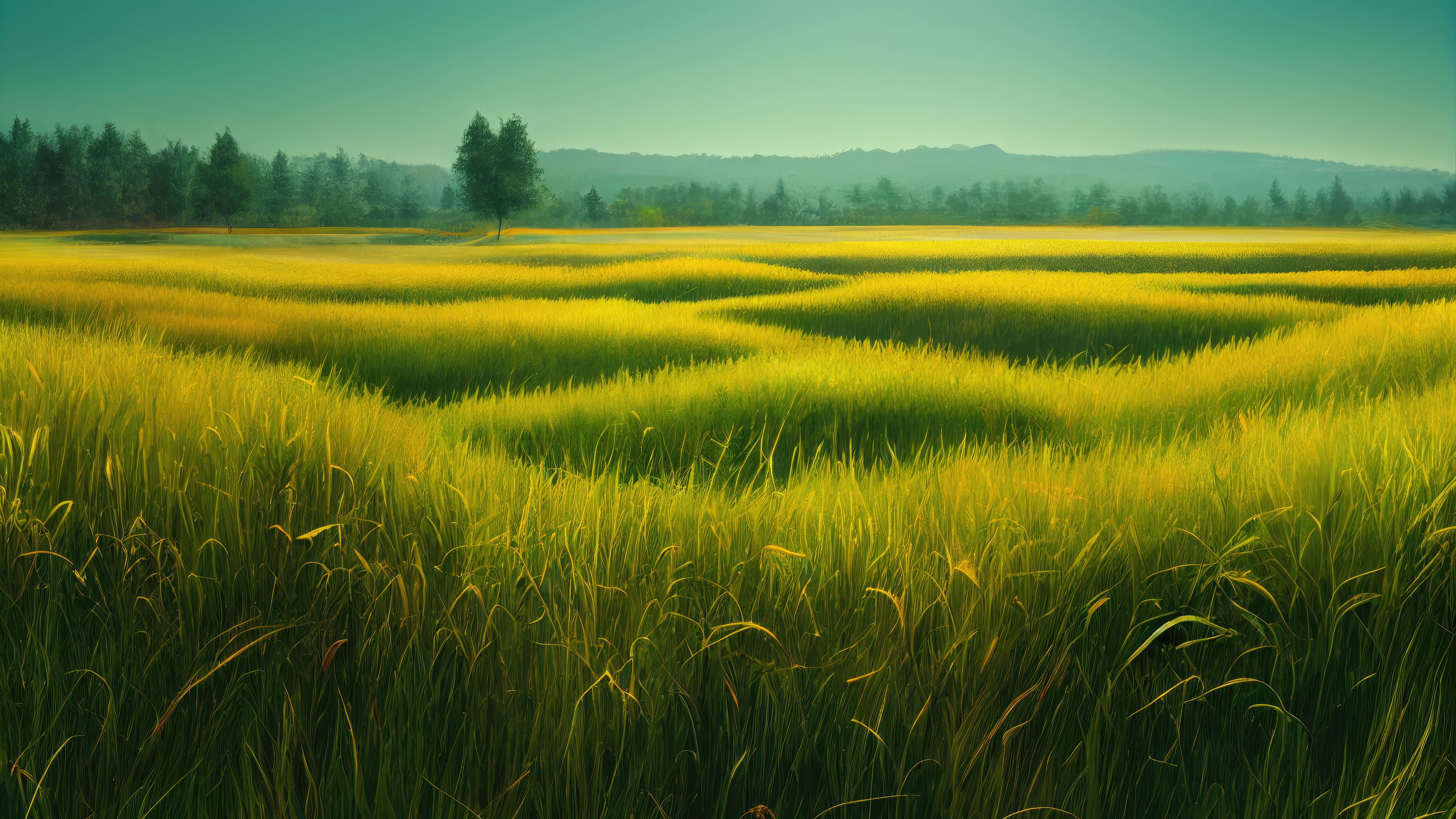Organic crop field